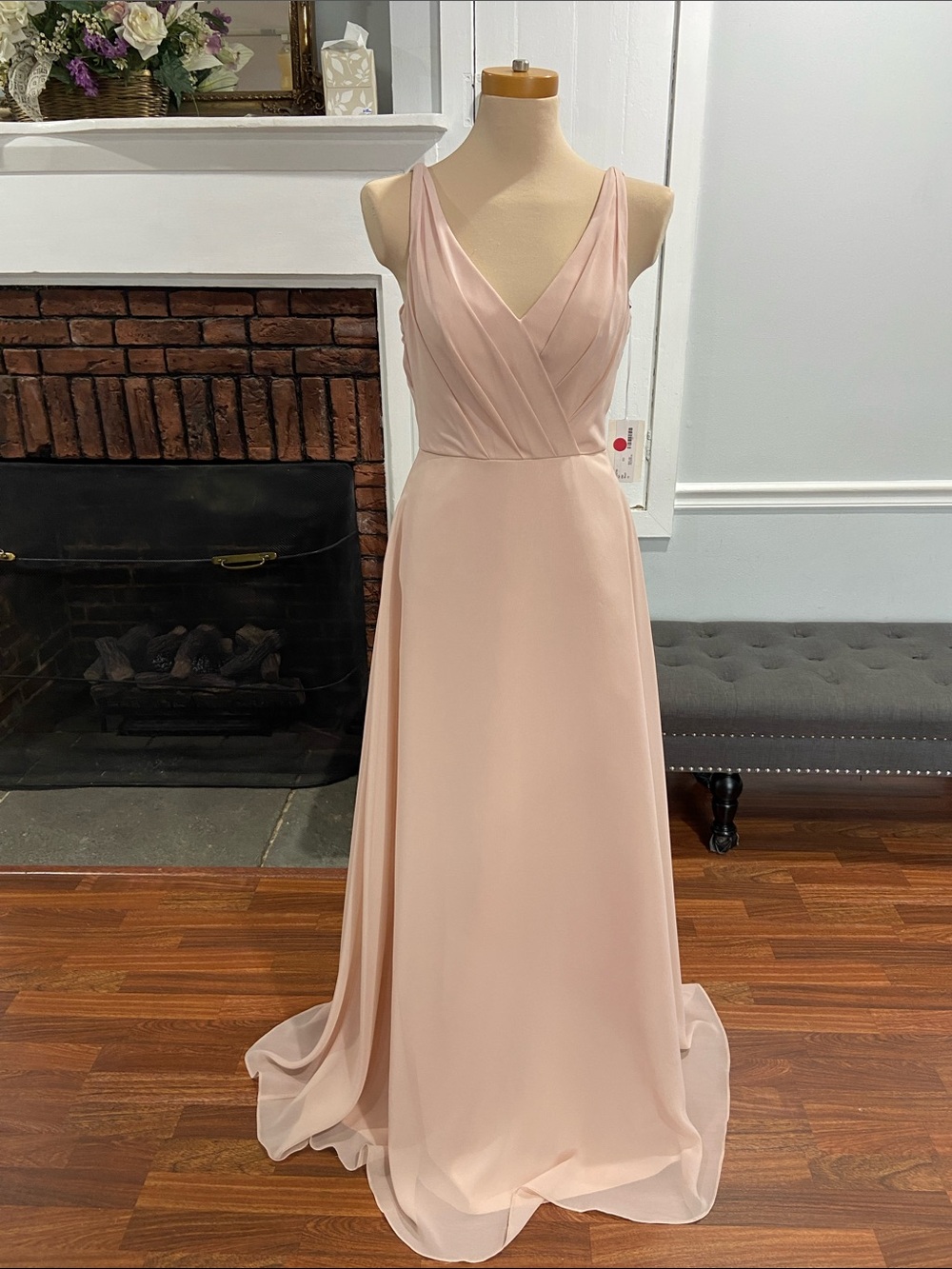 SORELLA VITA Blush Pink Chiffon Maxi Dress
